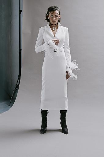 Белое короткое свадебное платье #2081